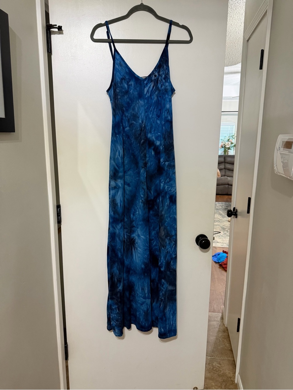 Ninexis Blue Tie-Dye Slip Maxi Dress